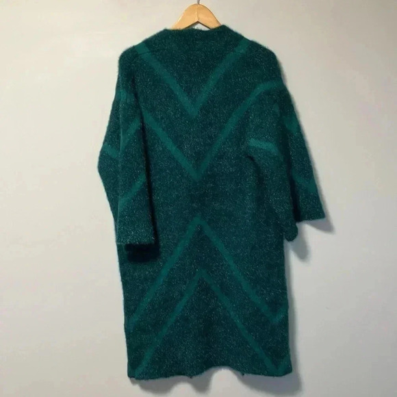 NWT Steve Madden green  metallic lurex open cardigan - Picture 4 of 4